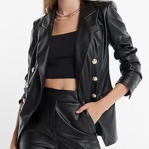 XL Express Black Blazer with Gold Accents